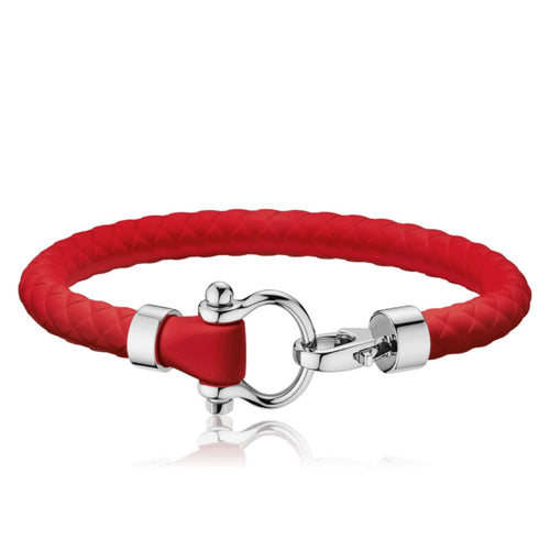 OMEGA Accessories - SAILING BRACELET RED RUBBER | Manfredi Jewels