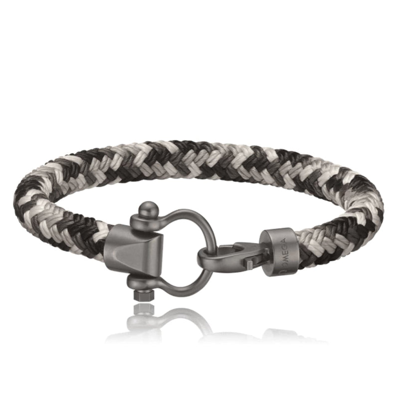 OMEGA Accessories - SAILING BRACELET SNOW BRAIDED NYLON | Manfredi Jewels