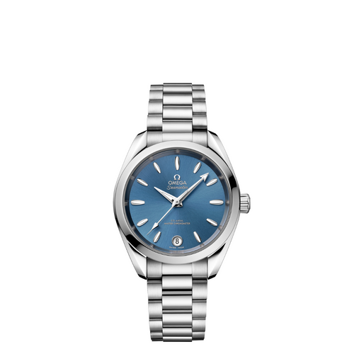 OMEGA New Watches - SEAMASTER AQUA TERRA SHADES CO‑AXIAL MASTER CHRONOMETER SAEA BLUE | Manfredi Jewels