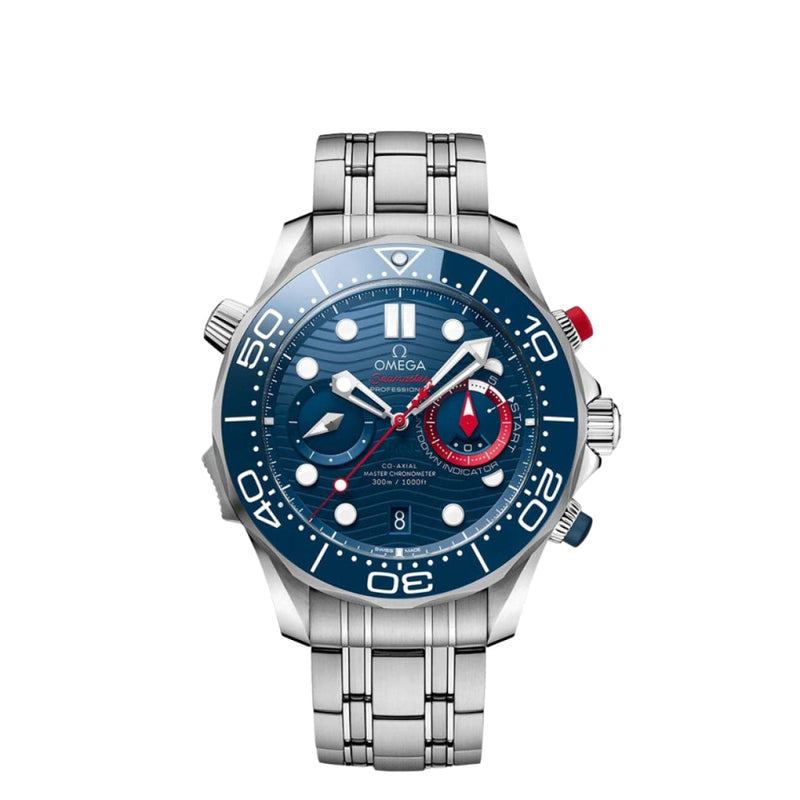OMEGA New Watches - SEAMASTER DIVER 300M CO‑AXIAL MASTER CHRONOMETER CHRONOGRAPH AMERICA’S CUP | Manfredi Jewels