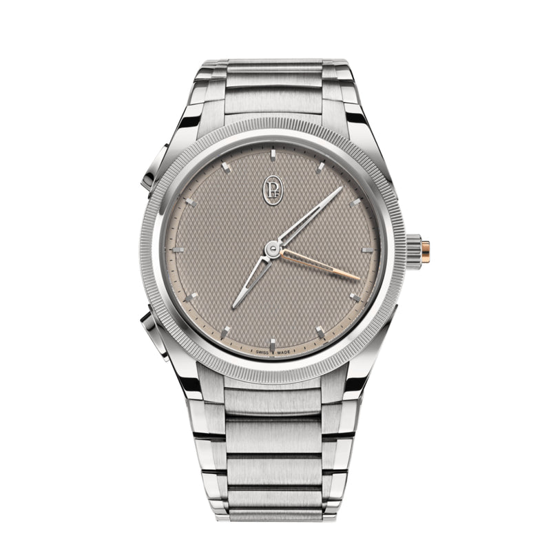 Parmigiani Fleurier Watches - TONDA PF MINUTE RATTRAPANTE STEEL PLATINUM SAND GREY | Manfredi Jewels