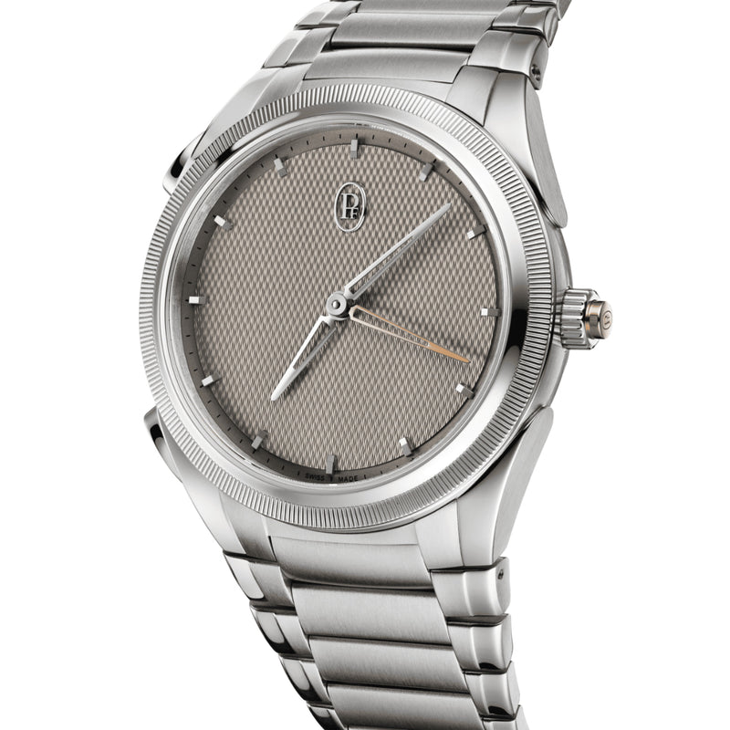 Parmigiani Fleurier Watches - TONDA PF MINUTE RATTRAPANTE STEEL PLATINUM SAND GREY | Manfredi Jewels