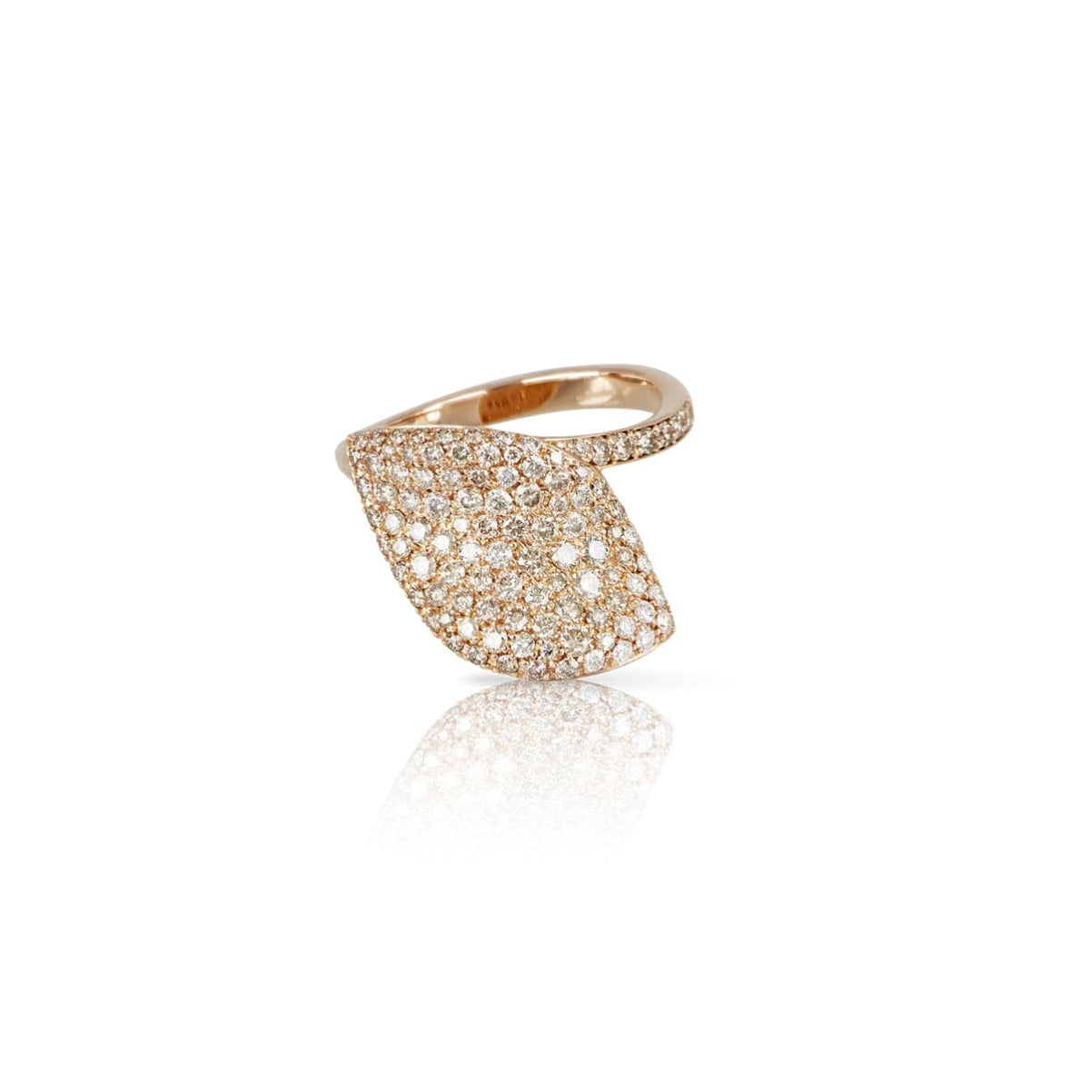 Pasquale Bruni Jewelry - Aleluia 18k Rose Gold Pavé Diamond Ring | Manfredi Jewels