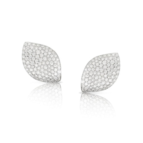 Pasquale Bruni Jewelry - Aleluia 18k White Gold Pavé Diamond Earrings | Manfredi Jewels