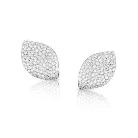 Aleluia 18k White Gold Pavé Diamond Earrings