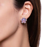 Pasquale Bruni Jewelry - Bon Ton 18K Rose Gold Blue Chalcedony Diamond Earrings | Manfredi Jewels