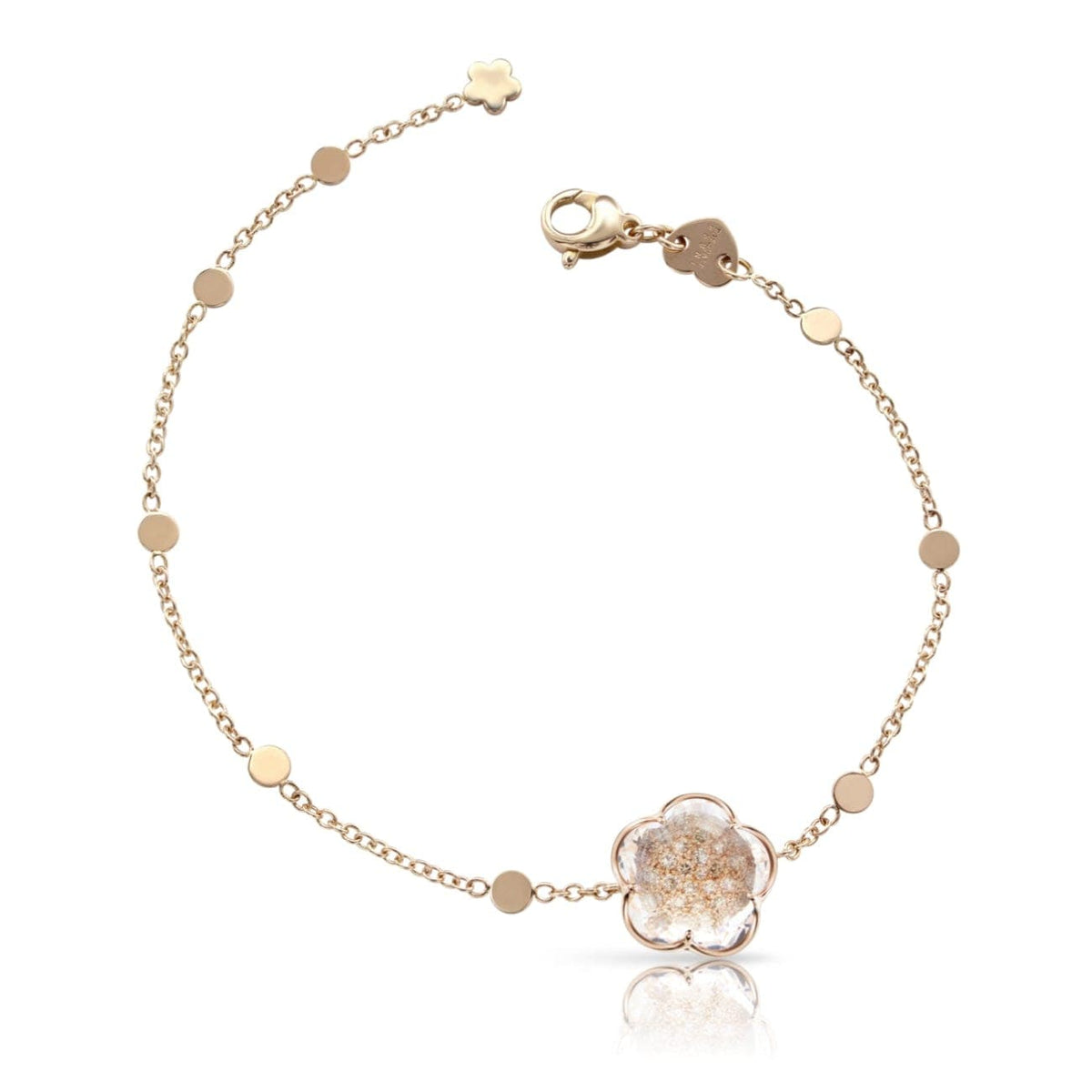 Pasquale Bruni Jewelry - Bon Ton 18k Rose Gold Rock Crystal & Diamond Bracelet | Manfredi Jewels