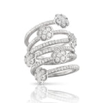 Pasquale Bruni Jewelry - Figlia Dei Fiori 18k White Gold Diamond Ring | Manfredi Jewels