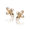 Pasquale Bruni Jewelry - Giardini Segreti 18K Rose Gold Diamond Small Flower Earrings | Manfredi Jewels