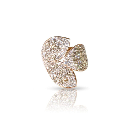 Pasquale Bruni Jewelry - Giardini Segreti 18K Rose Gold Leaves Diamond Ring | Manfredi Jewels