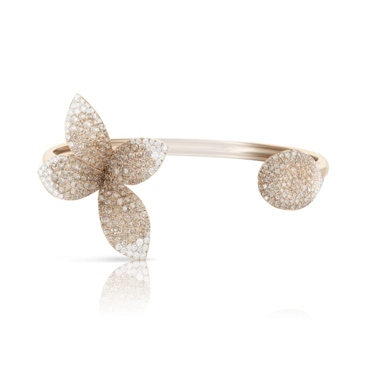 Pasquale Bruni Jewelry - Giardini Segreti 18K Rose Gold White and Champagne Diamond Pavé Bracelet | Manfredi Jewels