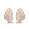 Pasquale Bruni Jewelry - Giardini Segreti 18K Rose Gold Pavé White and Champagne Diamond Petal Stud Earrings | Manfredi Jewels