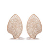Pasquale Bruni Jewelry - Giardini Segreti 18K Rose Gold Pavé White and Champagne Diamond Petal Stud Earrings | Manfredi Jewels