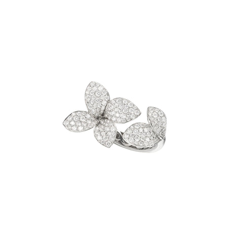 Giardini Segreti 18K White Gold Pavé Diamond Ring