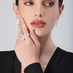 Pasquale Bruni Jewelry - Giardini Segreti 18K White Gold Pavé Diamond Ring | Manfredi Jewels
