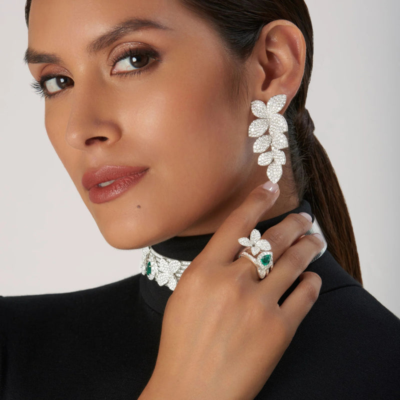 Pasquale Bruni Jewelry - Heart to Earth 18K White Gold Diamond Earrings | Manfredi Jewels