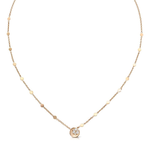 Luce 18K Rose Gold Diamond Moon Station Necklace
