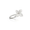 Pasquale Bruni Jewelry - Petit Garden 18K White Gold Pavé Diamond Flower Ring | Manfredi Jewels