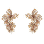 Pasquale Bruni Jewelry - Stella In Fiore 18K Rose Gold Pavé Diamond Earrings | Manfredi Jewels