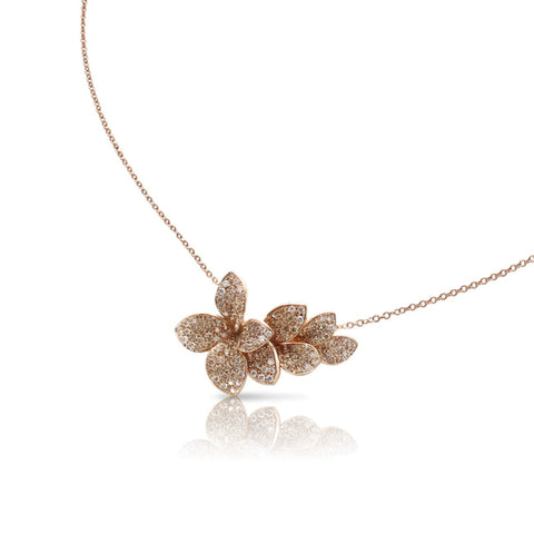 Stella in Fiore 18K Rose Gold Pavé Diamond Necklace
