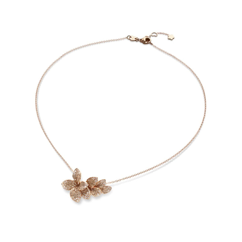 Pasquale Bruni Jewelry - Stella in Fiore 18K Rose Gold Pavé Diamond Necklace | Manfredi Jewels