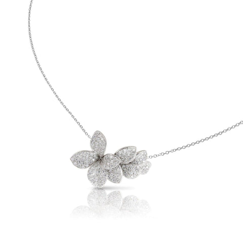 Stella in Fiore 18K White Gold Pavé Diamond Necklace