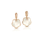 Pasquale Bruni Jewelry - Ton Joli 18K Rose Gold Lunaire Mother of Pearl White Moonstone and Diamond Earrings | Manfredi Jewels