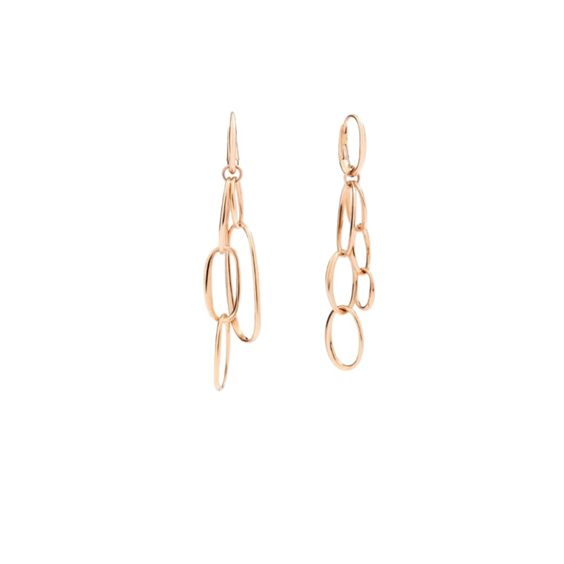 Pomellato Jewelry - Catene 18K Rose Gold Dangling Links Earrings | Manfredi Jewels