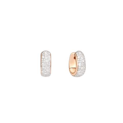 Iconica 18K Rose Gold Bold Diamonds Pavé Hoop Earrings