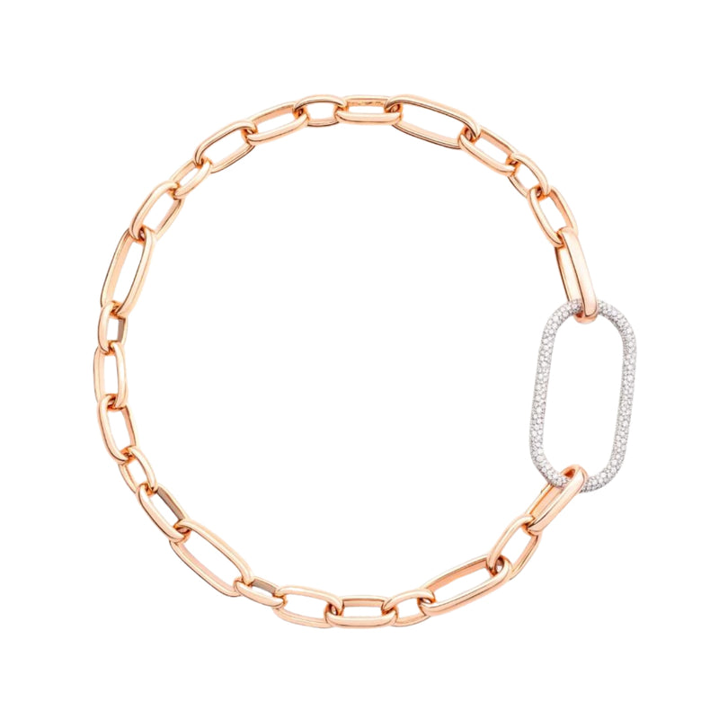 Pomellato Jewelry - Iconica 18K Rose Gold Chain Diamond Link Necklace | Manfredi Jewels