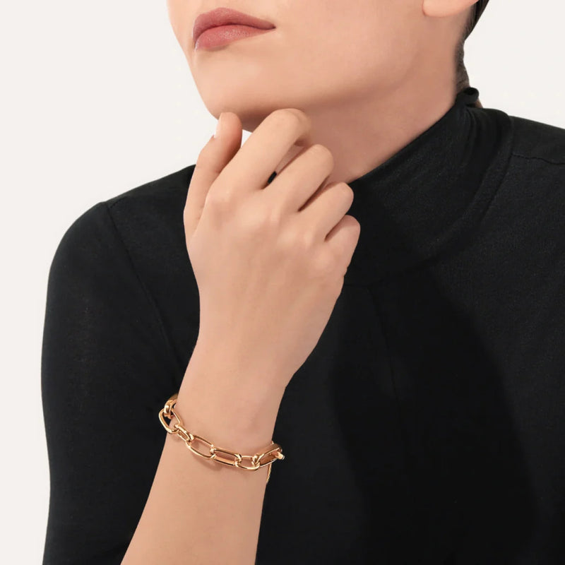 Pomellato Jewelry - iconica 18K Rose Gold Diamond Chain Slim Bracelet | Manfredi Jewels