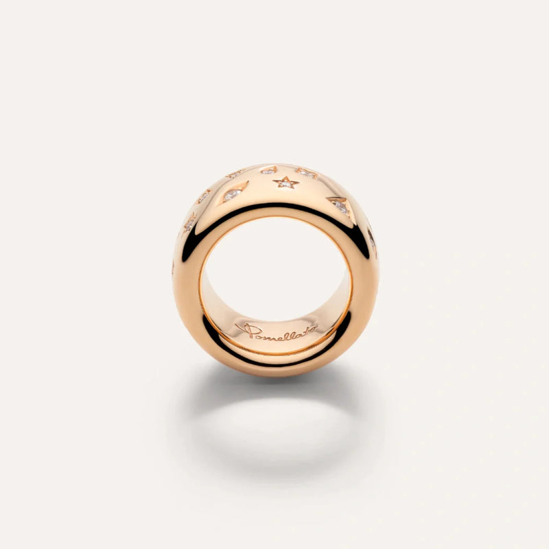 Pomellato Jewelry - Iconica 18K Rose Gold Diamond Fancy Setting Large Ring | Manfredi Jewels