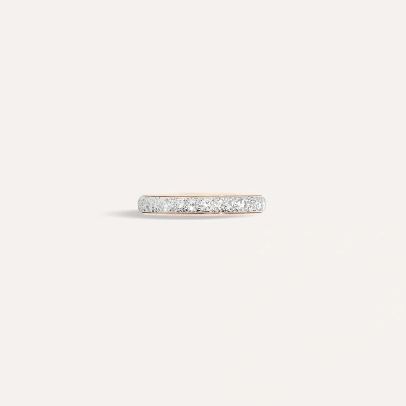 Pomellato Jewelry - Iconica 18K Rose Gold Diamond Pavé Band Ring | Manfredi Jewels
