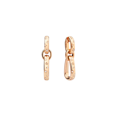 Iconica 18K Rose Gold Diamond Pendant Earrings