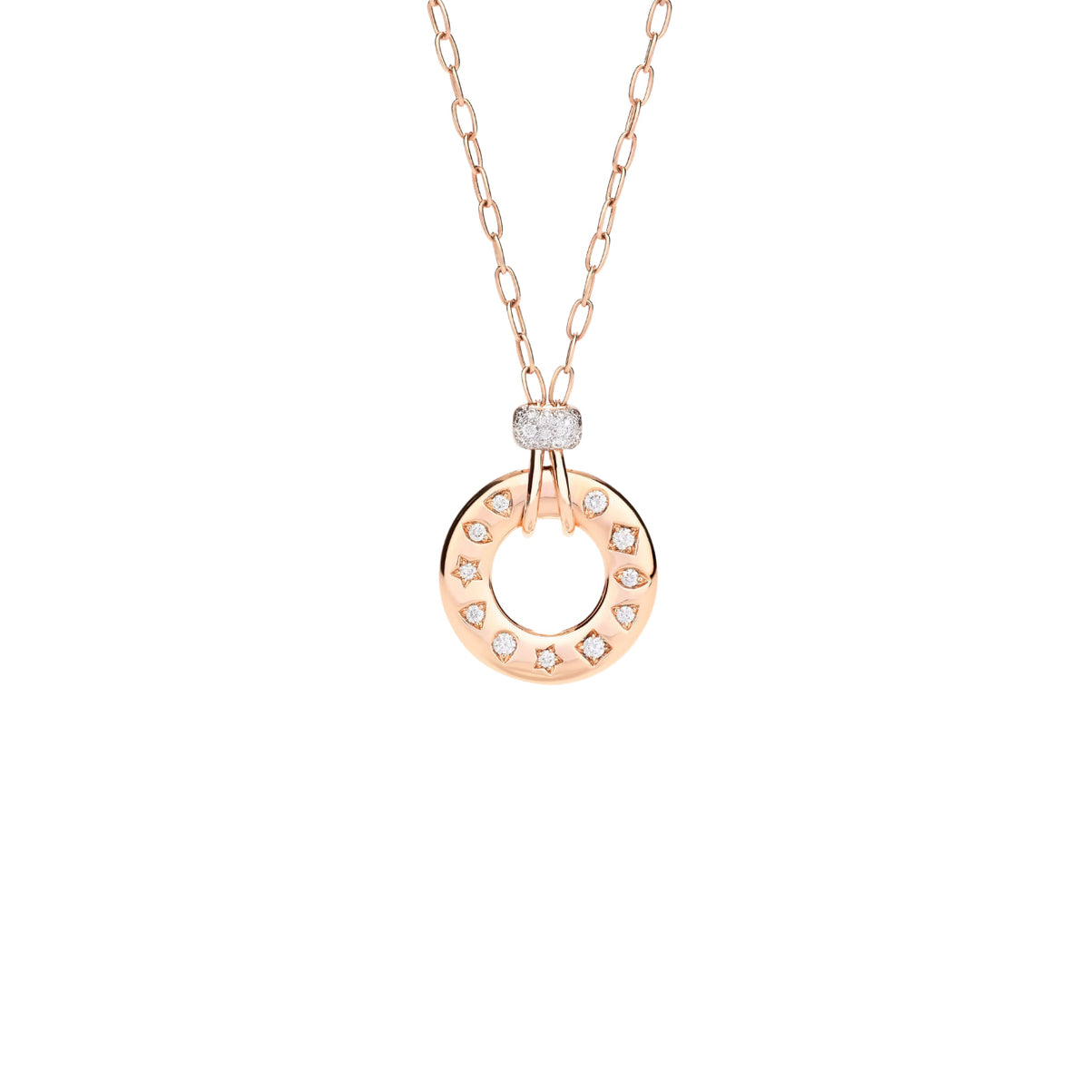 Pomellato Jewelry - Iconica 18K Rose Gold Diamond Pendant Necklace | Manfredi Jewels