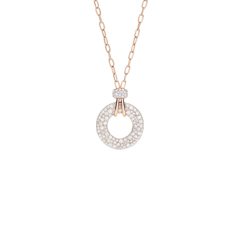Iconica 18K Rose Gold Diamond Pendant Necklace