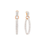 Pomellato Jewelry - Iconica 18K Rose Gold Diamonds Hoop Earrings | Manfredi Jewels