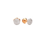 Pomellato Jewelry - Iconica 18K Rose Gold Pavé Diamonds Stud Earrings | Manfredi Jewels