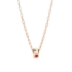 Pomellato Jewelry - Iconica 18K Rose Gold Mixed Gemstones Pendant Necklace | Manfredi Jewels