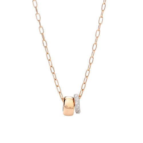 Pomellato Jewelry - Iconica 18K Rose Gold Pavè Diamond Pendant Chain Necklace | Manfredi Jewels