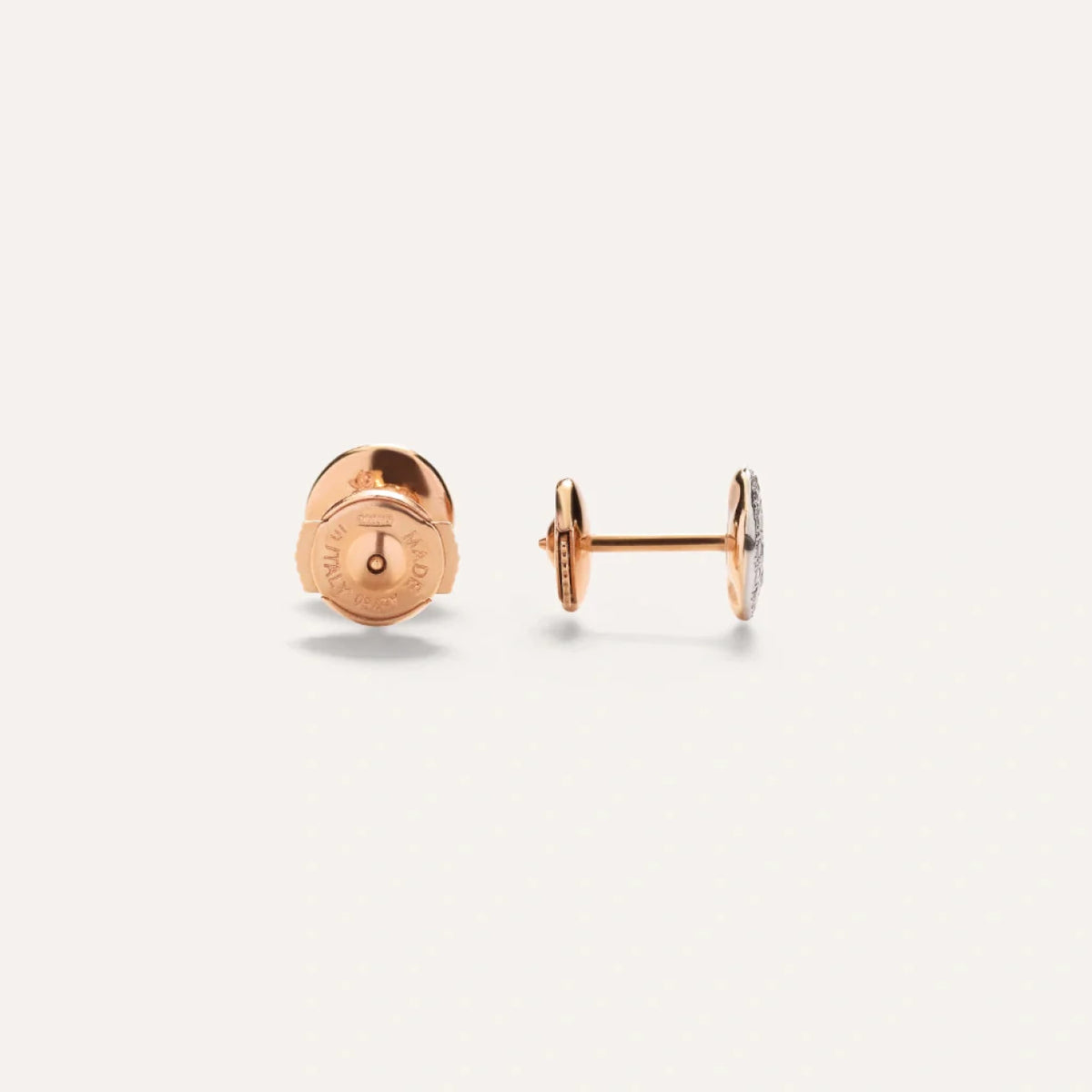 Pomellato Jewelry - Iconica 18K Rose Gold Pavé Diamonds Stud Earrings | Manfredi Jewels