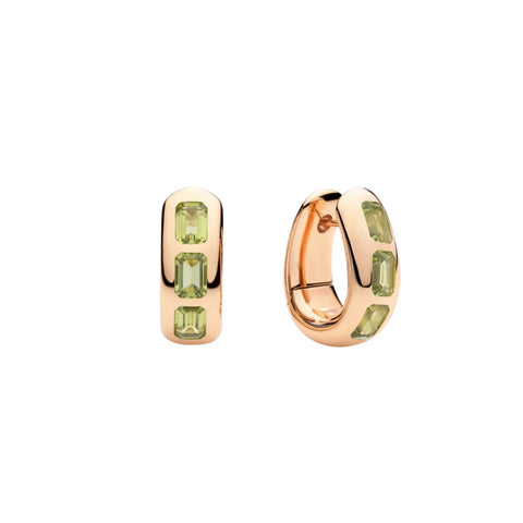 Iconica 18K Rose Gold Peridot Hoop Earrings