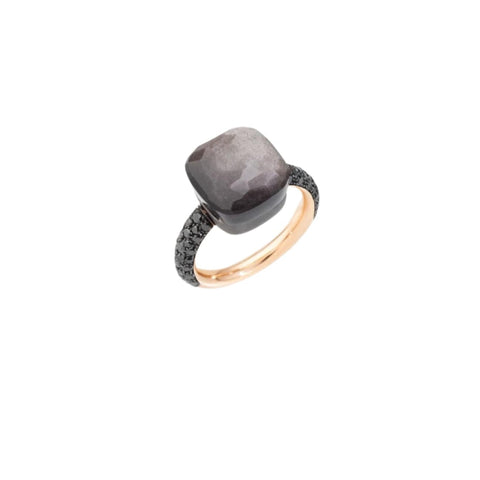 Nudo 18K Rose Gold Black Diamond & Obsidian Ring