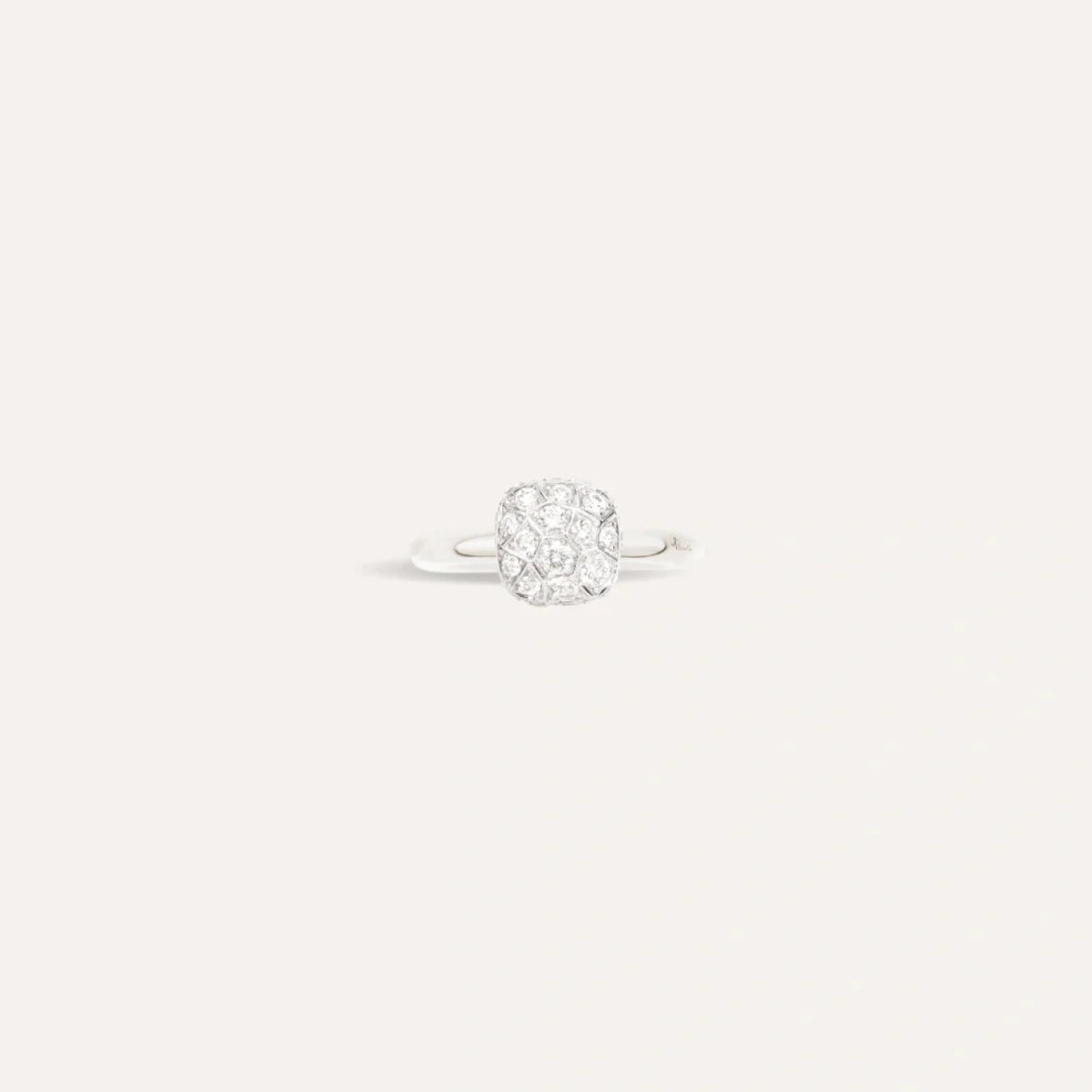 Pomellato Jewelry - Nudo 18K Rose Gold Diamond Pavé Band Ring | Manfredi Jewels