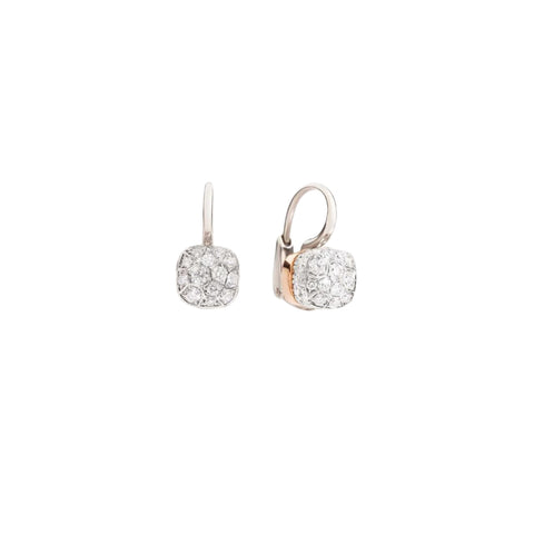 Nudo 18K Rose Gold Diamonds Pavé Petit Earrings