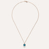 Pomellato Jewelry - Nudo 18K Rose Gold London Blue Topaz Mini Diamond Necklace | Manfredi Jewels
