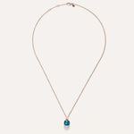 Pomellato Jewelry - Nudo 18K Rose Gold London Blue Topaz Mini Diamond Necklace | Manfredi Jewels