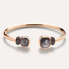 Pomellato Jewelry - Nudo 18K Rose Gold Obsedian & Black Diamond Bracelet | Manfredi Jewels