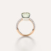 Pomellato Jewelry - Nudo 18K Rose Gold Prasolite and Diamond Pavé Classic Ring | Manfredi Jewels