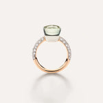 Pomellato Jewelry - Nudo 18K Rose Gold Prasolite and Diamond Pavé Classic Ring | Manfredi Jewels